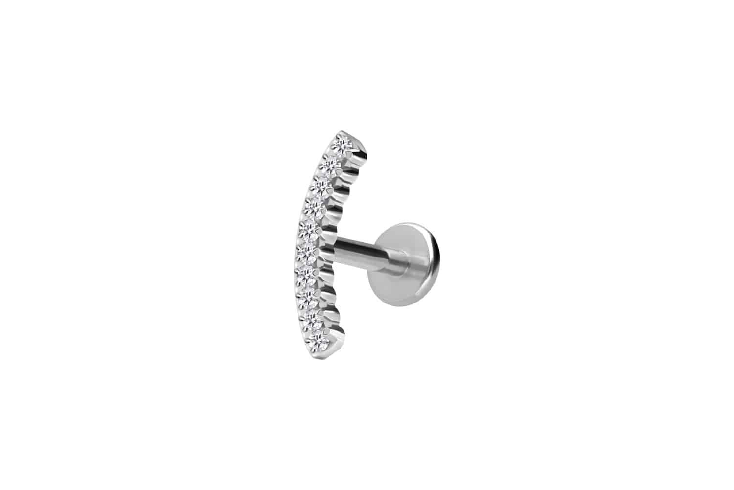 Titan Labret mit Innengewinde KRISTALLBOGEN